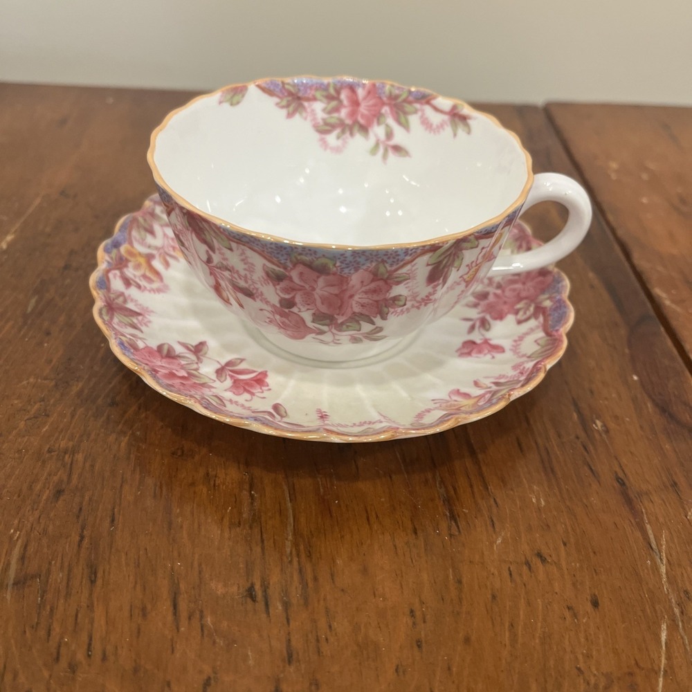 SPODE Bone China England "SPODES IRENE" Cup & Saucer Set English‎ Bone China